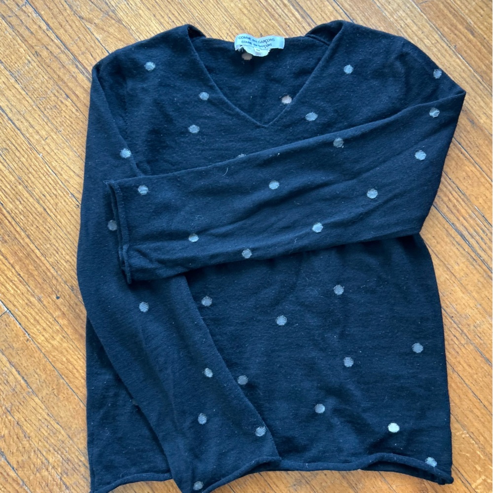 Comme des Garçons Black Polka Dot Sweater